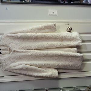 Cream Faux Fur Jacket M